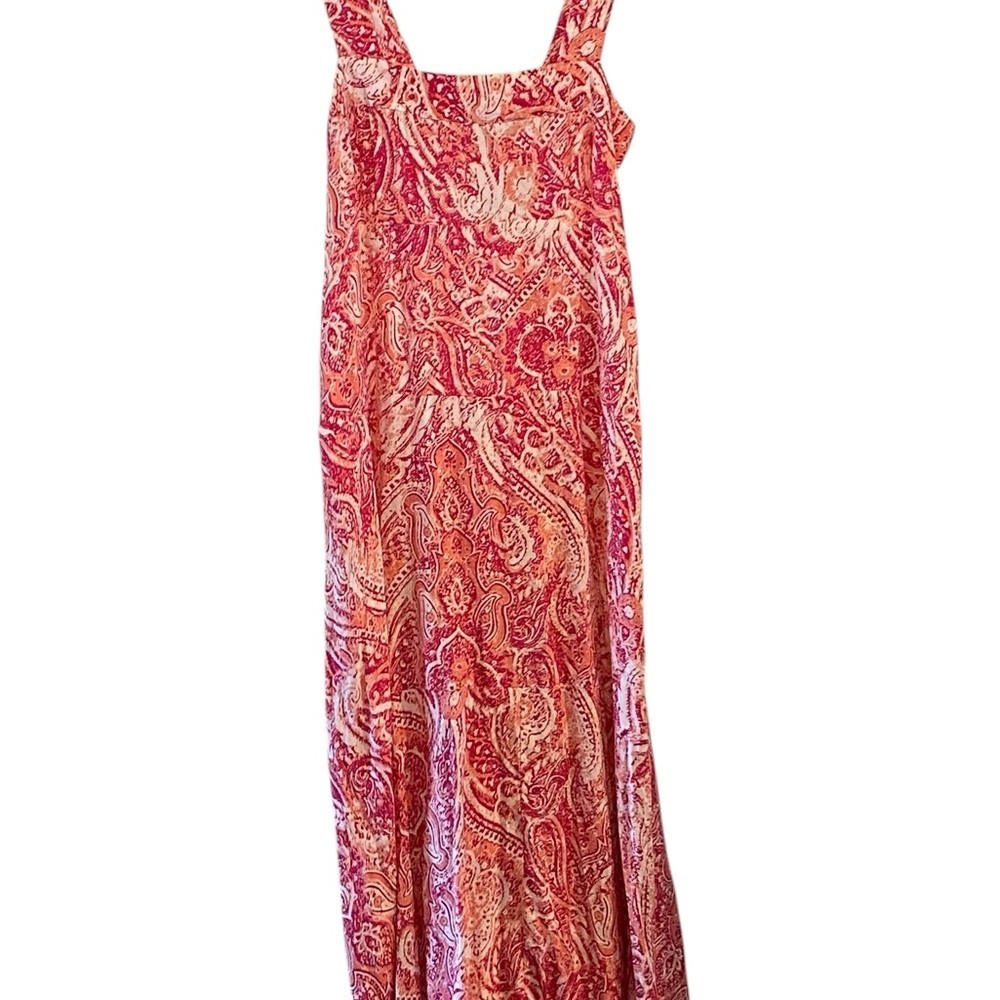 Vince Camuto Paisley Maxi Dress smocked sleeveless summer wedding guest - Picture 2 of 7